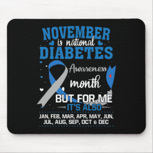 November ist der Monat des nationalen Diabetes-Bew Mousepad