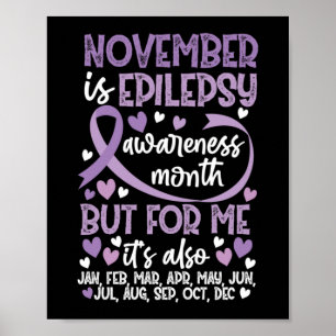 November ist Epilepsie Bewusstsein Monat Band Poster