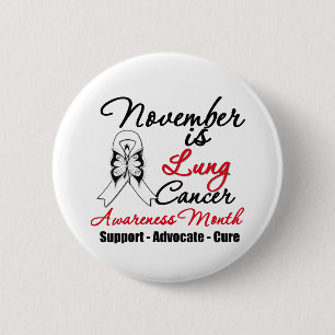 November ist Lungenkrebs-Aufklärungsmonat Button