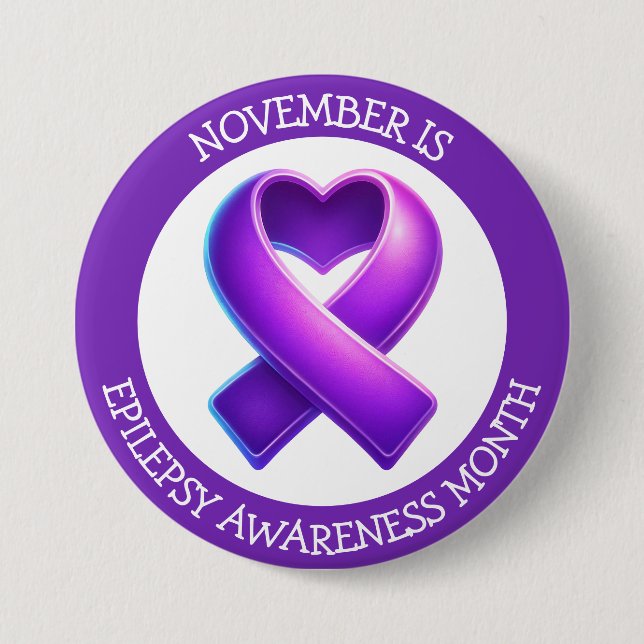 November ist Monat des Epilepsie-Bewusstseins Button (Vorderseite)