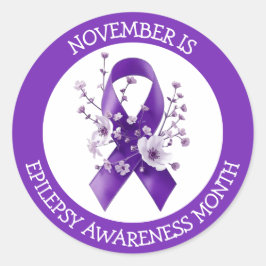 November ist Monat des Epilepsie-Bewusstseins Runder Aufkleber