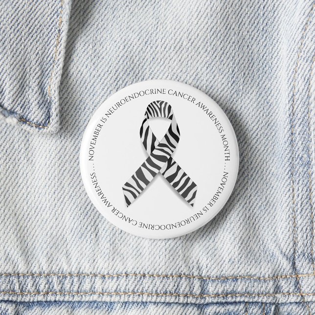 November ist Neuroendokriner Krebsmonat Zebra Button (Von Creator hochgeladen)