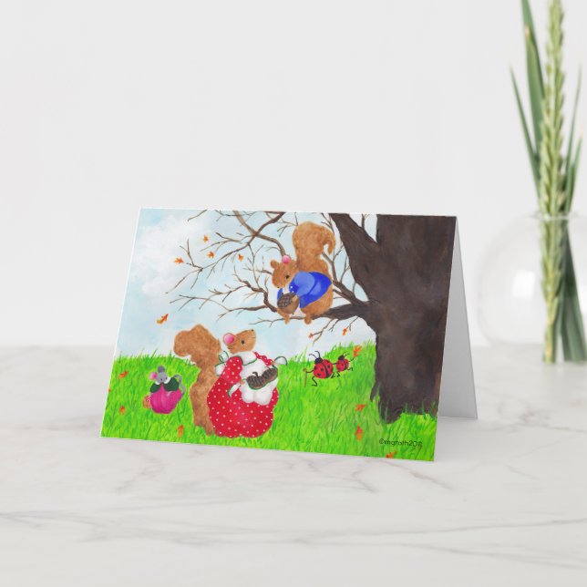 November-Karte Feiertagskarte (Vorderseite)