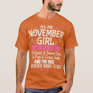November Königin Geboren im November Niedliche Geb T-Shirt