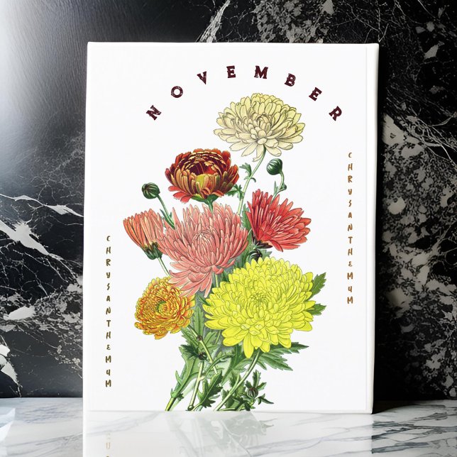 November Monat Blume Chrysanthemum Postkarte (Von Creator hochgeladen)