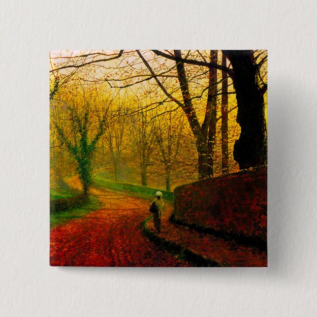 November Nachmittag Stapleton Park Grimshaw Button (Vorderseite)