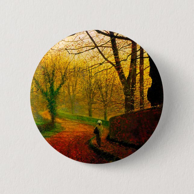 November Nachmittag Stapleton Park Grimshaw Button (Vorderseite)