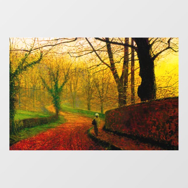 November Nachmittag Stapleton Park Grimshaw Fensteraufkleber (Blatt)