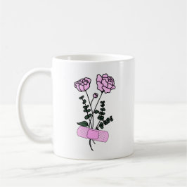 November Peony Blume Bandaid Kaffeetasse