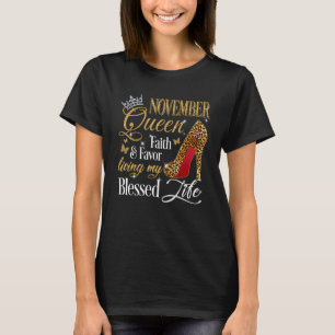 November Queen Faith & Favor High Heels Frauen Bir T-Shirt
