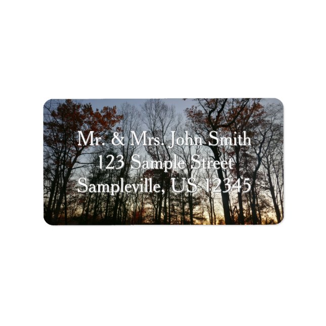 November Sunset Adressaufkleber (Vorne)