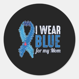 November T1d Awareness Ribbon Blue for Mama Diabet Runder Aufkleber