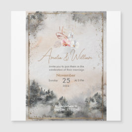November Wedding Invitation Magneteinladung