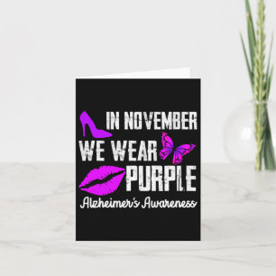 November Wir tragen Lila Alzheimerheimer´s Bewusst Karte