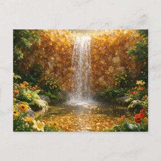 November-Zitrin-Wasserfall Postkarte