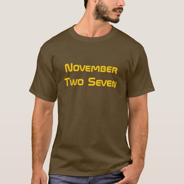 November zwei sieben T-Shirt (Vorderseite)