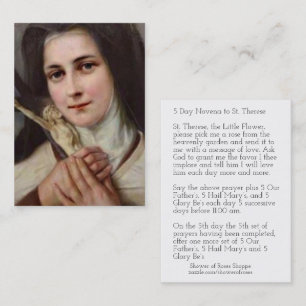 Novena-heilige Karte St. Therese Jesus Kruzifix