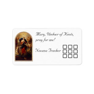 Novena Tracker, Mary Undoer of Knots Adressaufkleber