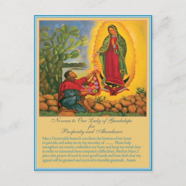 Novena zur Lady von Guadalupe Postkarte (Vorderseite)
