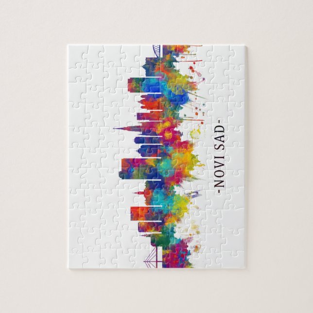 Novi Sad Serbia Skyline Puzzle (Vertikal)
