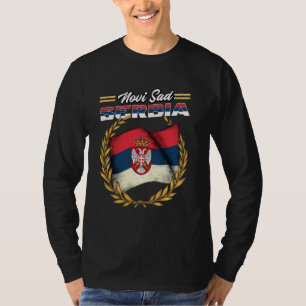 Novi Sad Serbien Souvenir Srbija Flagge T-Shirt