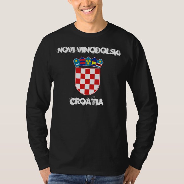 Novi Vinodolski, Kroatien mit Wappen T-Shirt (Vorderseite)