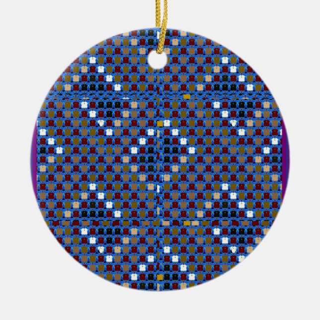 NOVINO Beschaffenheits-Muster-Treffen grüßen Keramik Ornament (Vorne)