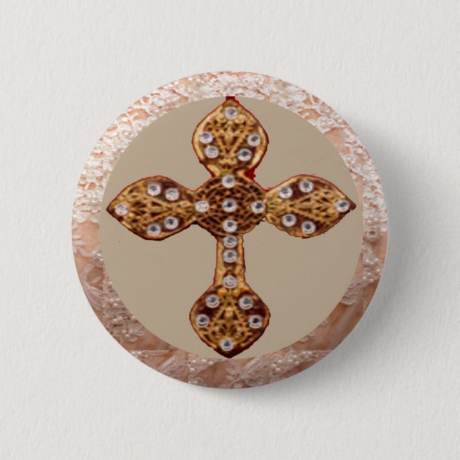 NOVINO Kreuz mit Diamanten Button (Vorderseite)