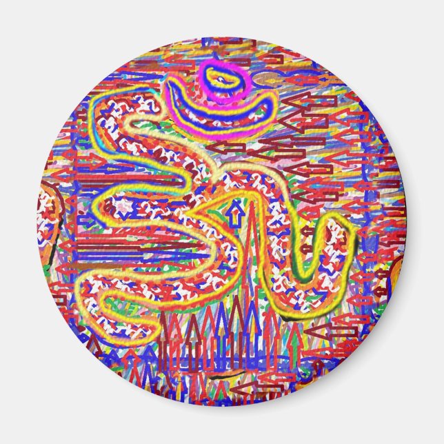 NOVINO Om Mantra - Hochenergiepakrylkunst Magnet (Vorne)