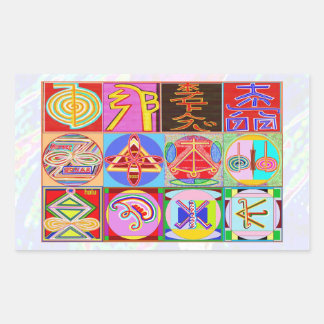 NOVINO ReikiHealing in KARUNA Reiki Symbols Rechteckiger Aufkleber