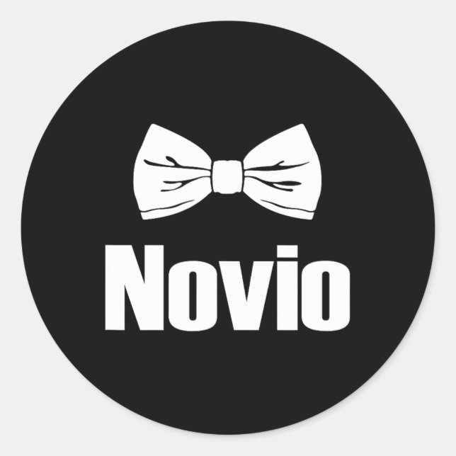 Novio Hochzeitstag Runder Aufkleber (Vorderseite)