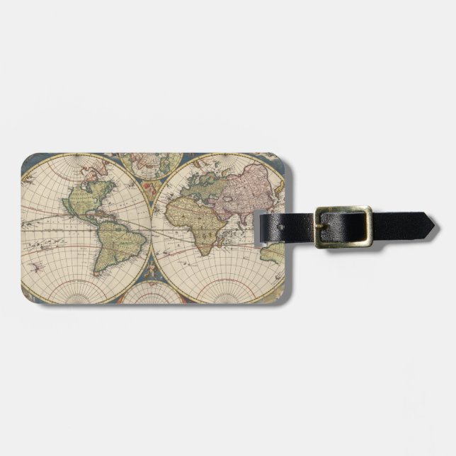 Novissima Totius Terrarum Orbis Tabula Gepäckanhänger (Vorderseite horizontal)
