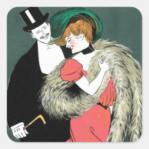 Novita Per Signora ~ E.A. Mele co. Quadratischer Aufkleber