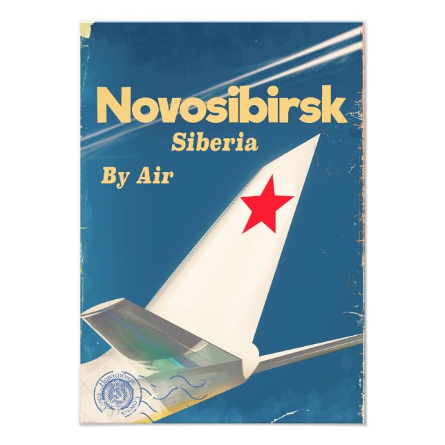 Novosibirsk Sibirien Gewerkschaft Flugplakat Fotodruck (Vorne)