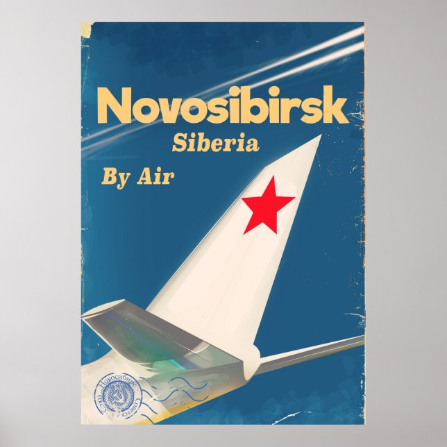 Novosibirsk Sibirien Gewerkschaft Flugplakat Poster (Vorne)