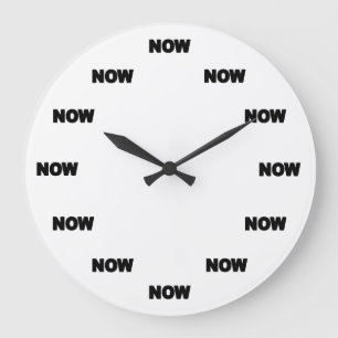 Now Clock (White) #1 Große Wanduhr
