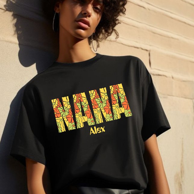 now grandma nana nanny mimi gigi floral  Tri-Blend shirt (Von Creator hochgeladen)