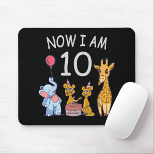 Now I am 10 years old 10th Birthday at the Zoo Mousepad