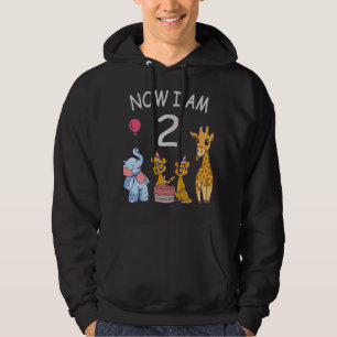 Now I am 2 year old 2nd Birthday at the Zoo Hoodie