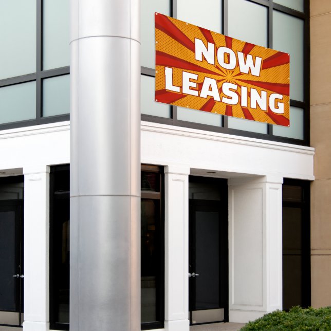 Now Leasing Apartments Large Outdoor Banner (Äußeres Gebäude)