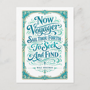 "Now Voyager" Zitat Postkarte