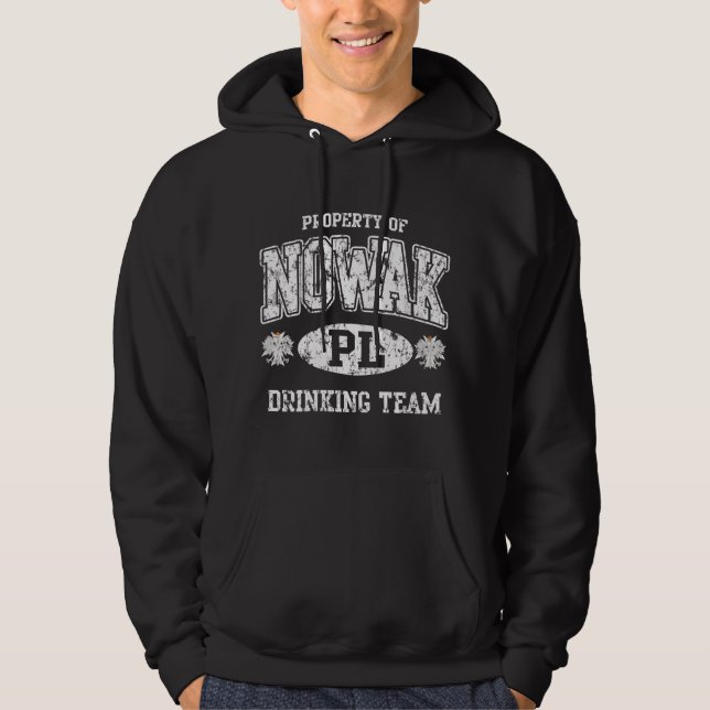 Nowak Polnisch-trinkendes Team Hoodie (Vorderseite)