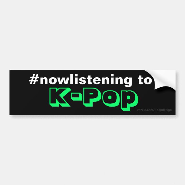 #nowlistening zum K-Pop Autoaufkleber (Vorne)
