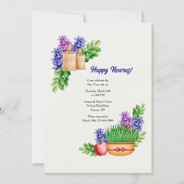 Nowruz Einladung (Vorderseite)