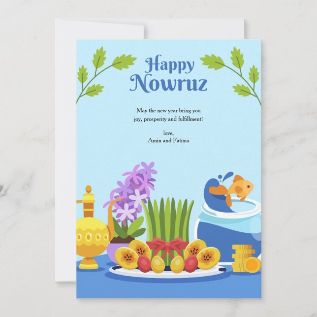Nowruz Greeting Card Feiertagskarte (Vorderseite)