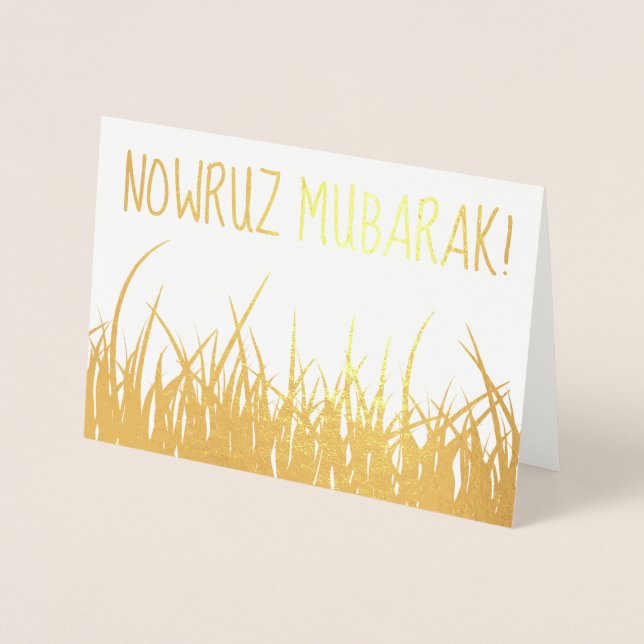 nowruz Mubarak! Goldfolie Folienkarte (Vorderseite)