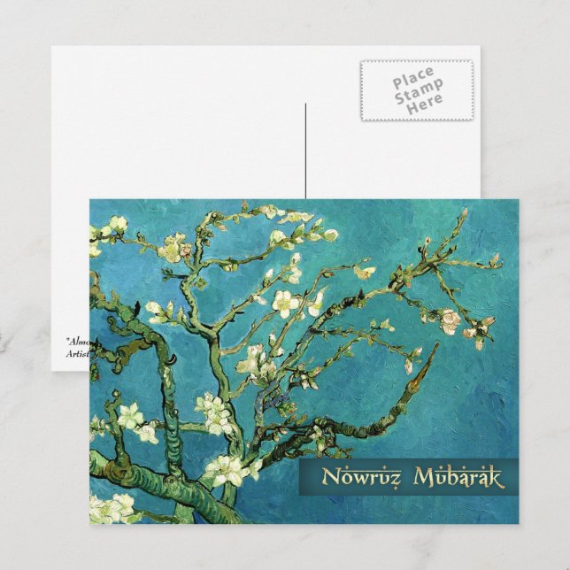 Nowruz Mubarak Persian New Year Fine Art Postkarte (Vorne/Hinten)