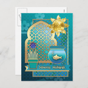 Nowruz Mubarak. Persian New Year Postcards Feiertagspostkarte