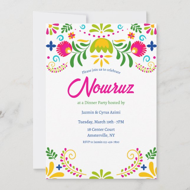 Nowruz Party Einladung (Vorderseite)