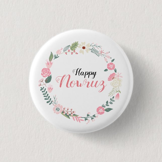 Nowruz Persian Happy Newyear Button (Vorderseite)